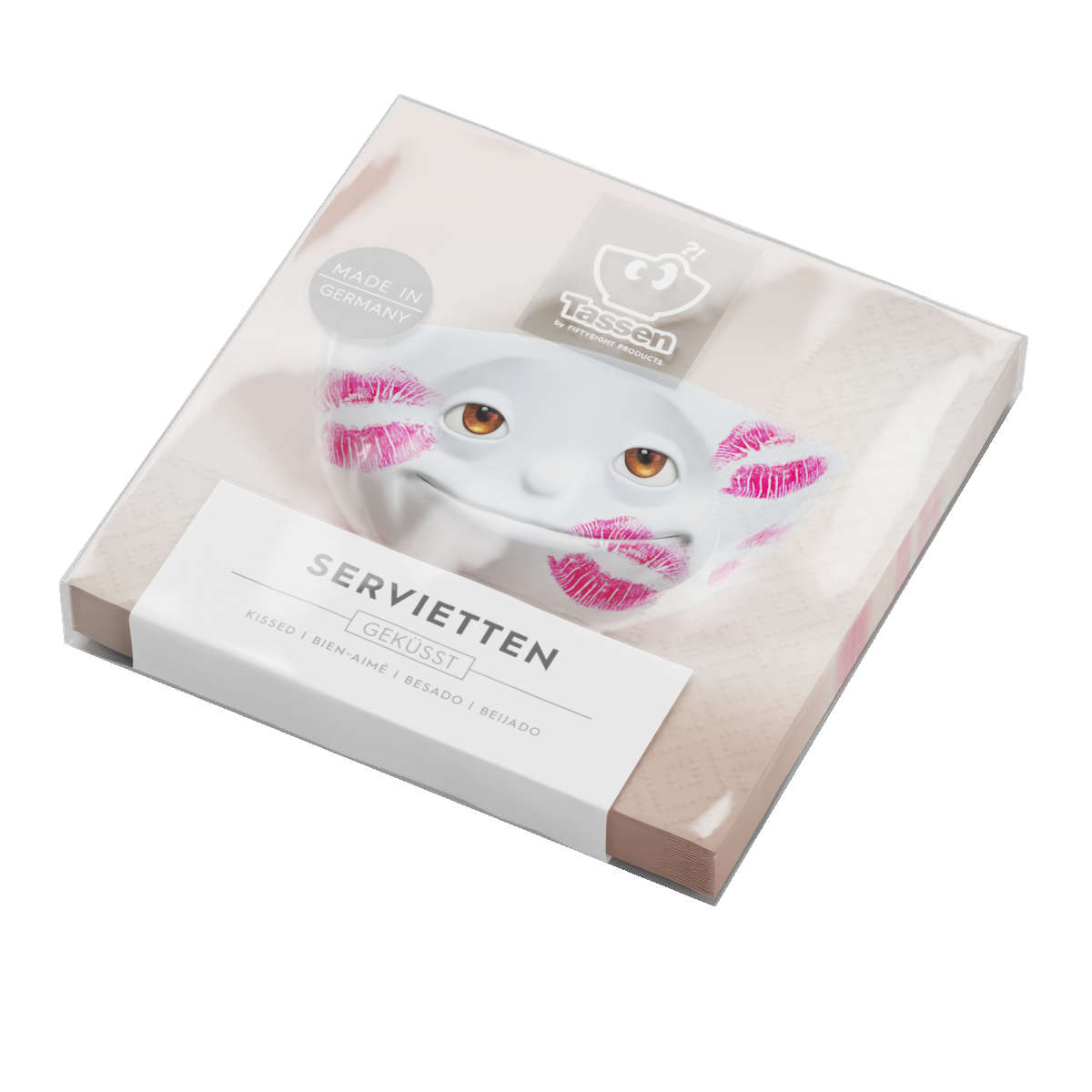 TV Tassen Servietten Lunch 'Geküsst' 33x33 cm 20 Stück