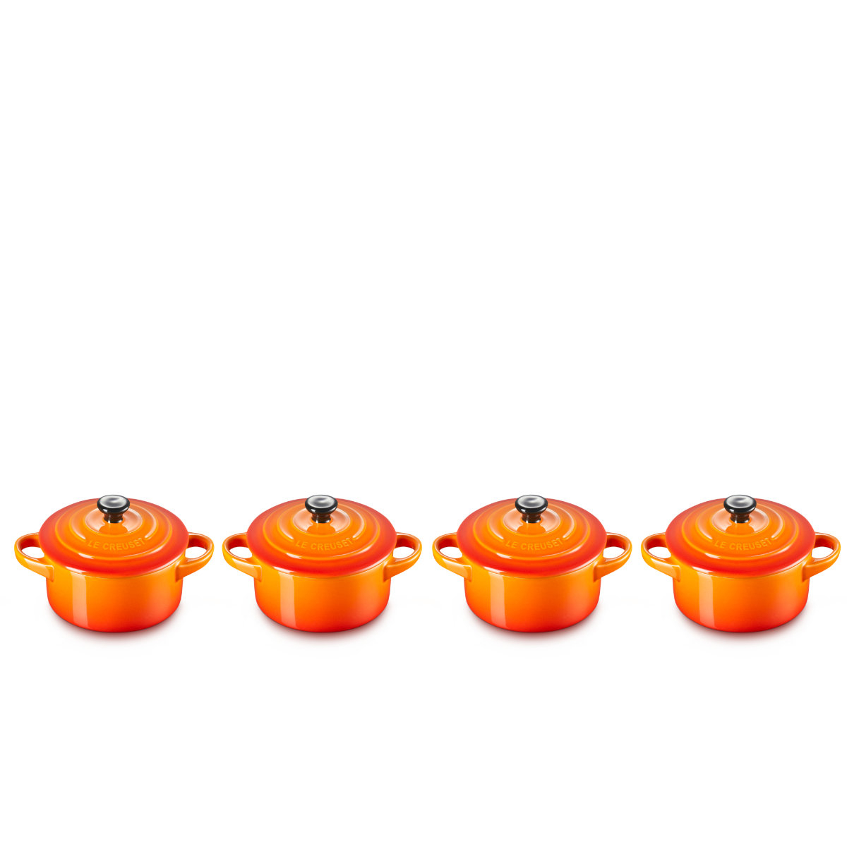 Le Creuset Poterie Kochen & Backen Mini-Cocotte Ofenrot Set 4-tlg.