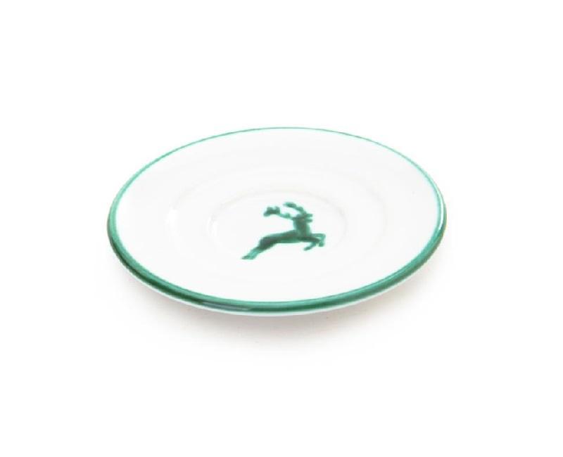 Gmundner Keramik Grüner Hirsch Mokka-/Espresso-Untertasse Gourmet d: 11 cm