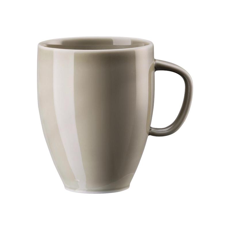 Rosenthal Junto Pearl Grey - Porzellan Becher mit Henkel 0,38 L