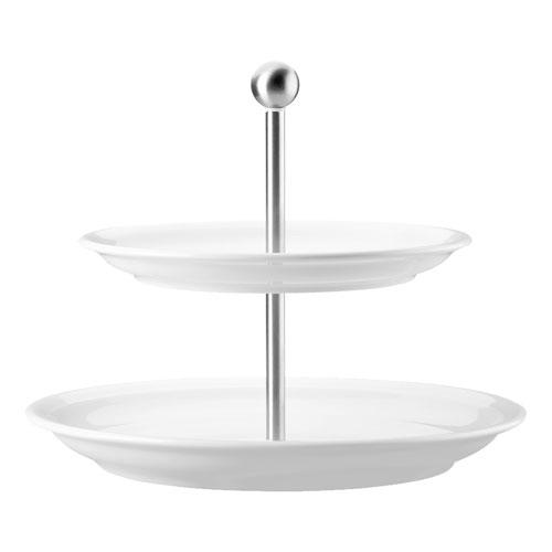 Thomas Trend Weiß Etagere 2-tlg. Oberer Teller 22cm / Unterer Teller 26 cm