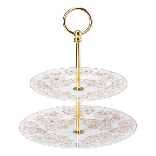 Rosenthal Versace Medusa Gala Etagere klein 2-tlg. Oberer Teller 18 cm / Unterer Teller 22 cm