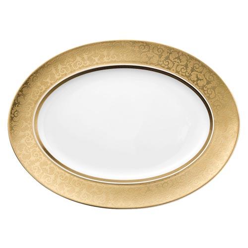 Rosenthal Versace Medusa Gala Gold Platte 40,5 x 30 cm