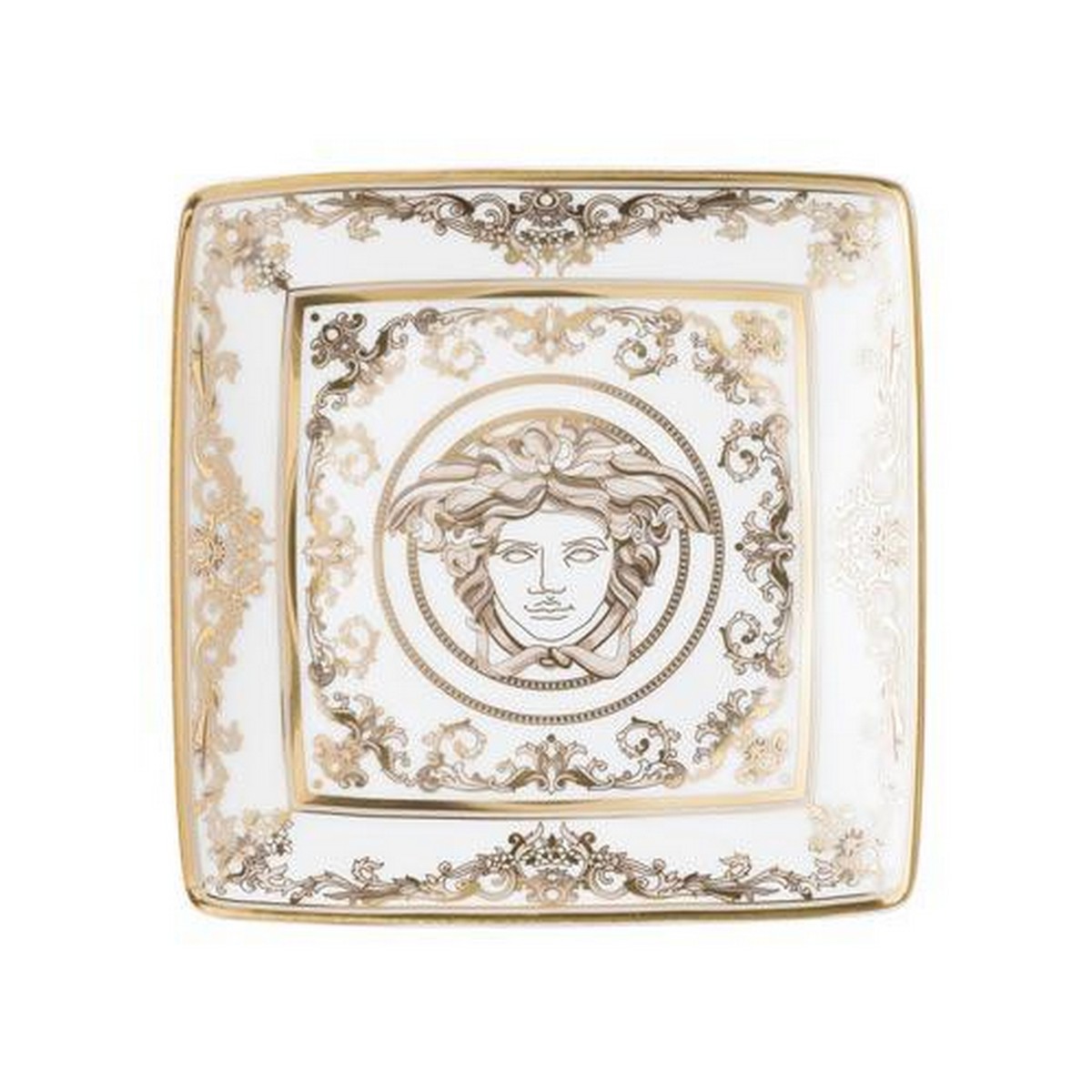 Rosenthal Versace Medusa Gala Geschenke Schälchen quadratisch flach 12 cm