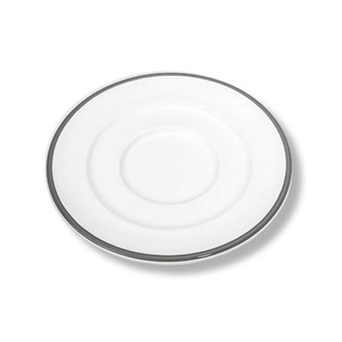 Gmundner Keramik Grauer Rand Espresso-Unterteller mit Fahne Gourmet 16 cm