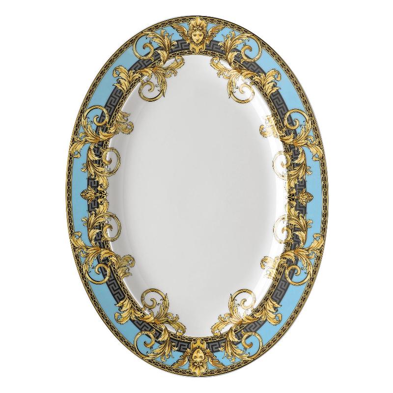 Rosenthal Versace Prestige Gala Le Bleu Platte 34 x 24,5 cm