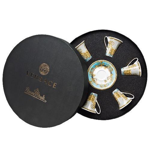 Rosenthal Versace Prestige Gala Le Bleu Espresso-/Mokkatassen 0,09 L Set 6-tlg.