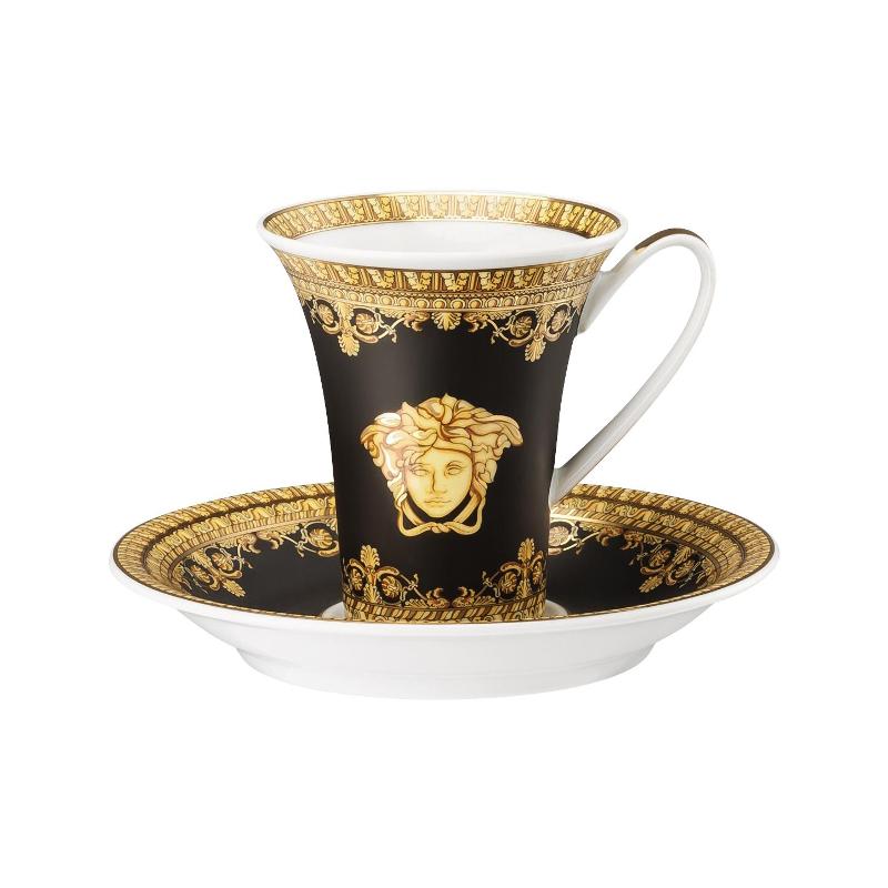 Rosenthal Versace I love Baroque - Nero Espresso-/Mokkatasse 0,09 L mit Untertasse 2-tlg.