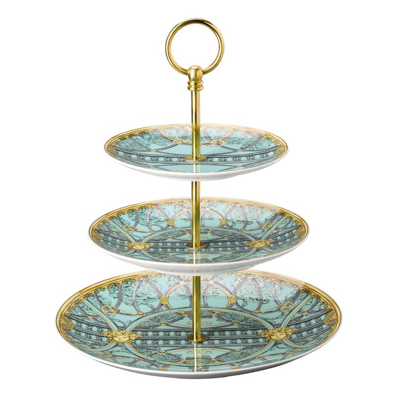 Rosenthal Versace La Scala del Palazzo - Verde Etagere 3-tlg. 17-21-28 cm