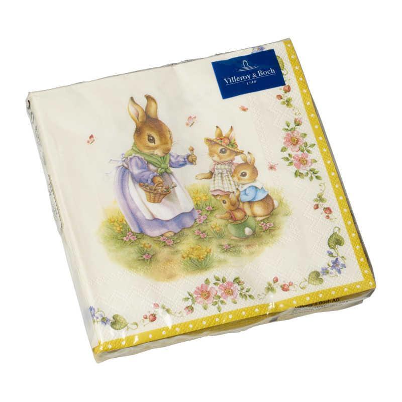 Villeroy & Boch Oster Accessoires Serviette Lunch Hasen Familie 20 Stück 33x33 cm