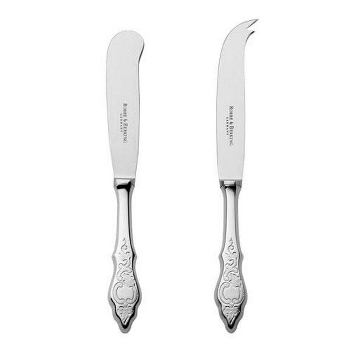 Robbe & Berking Ostfriesen 150 g versilbert Butter/Käse-Besteck m. Stahlklinge