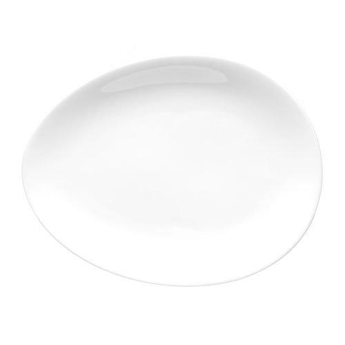 Luigi Colani Porzellan Ab ovo Black & White Teller oval white Set 2-tlg. 21,5 cm