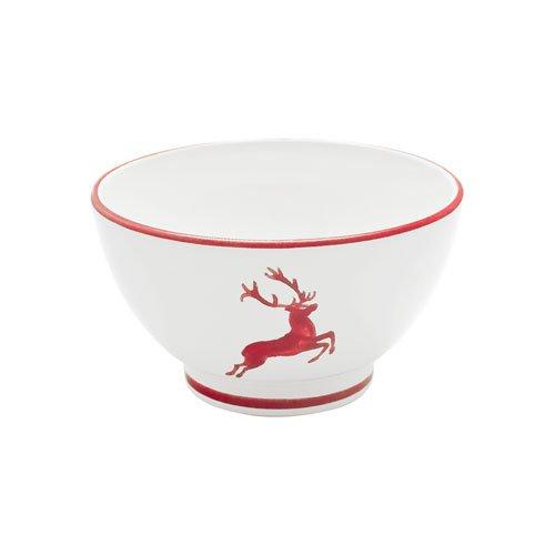Gmundner Keramik Rubinroter Hirsch Müslischale groß d: 14 cm / h: 7,8 cm / 0,4 L