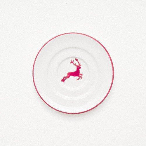 Gmundner Keramik Bordeauxroter Hirsch Mokka-/Espresso-Untertasse Gourmet d: 11 cm