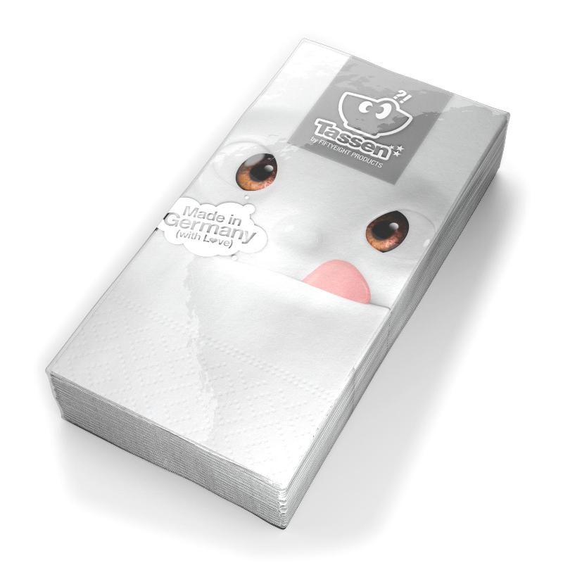 TV Tassen Servietten Buffet 'Gesichtsgulasch' 33x33 cm 16 Stück