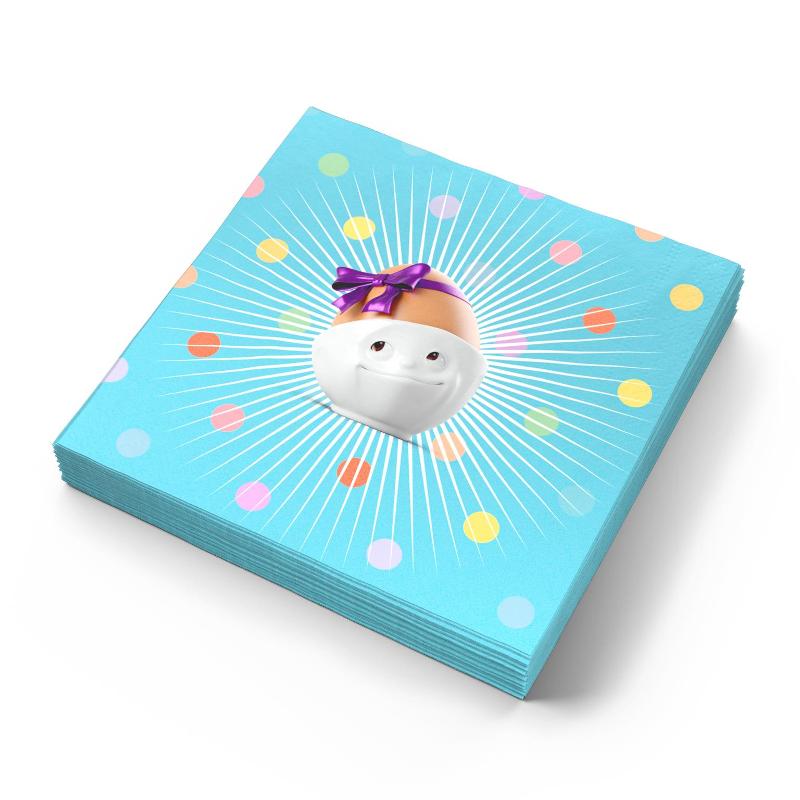 TV Tassen Servietten Cocktail blau 'Kinner Geburtstag' 25x25 cm 20 Stück