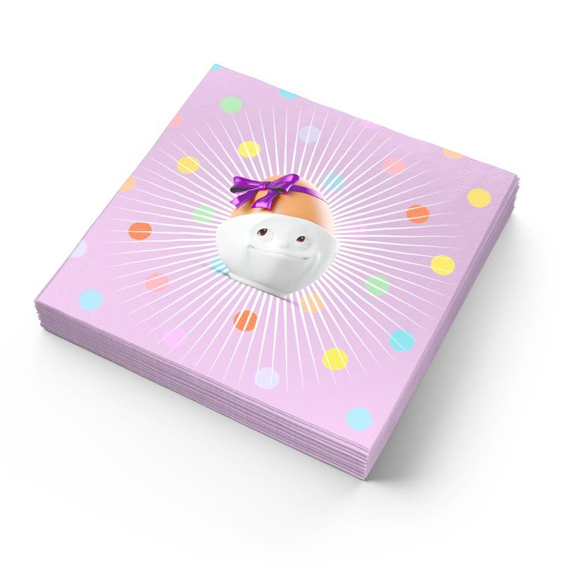 TV Tassen Servietten Cocktail flieder 'Kinner Geburtstag' 25x25 cm 20 Stück