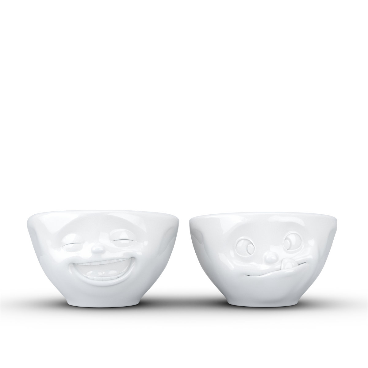 TV Tassen Schälchen Set 2-tlg. - lachend & lecker 0,10 L