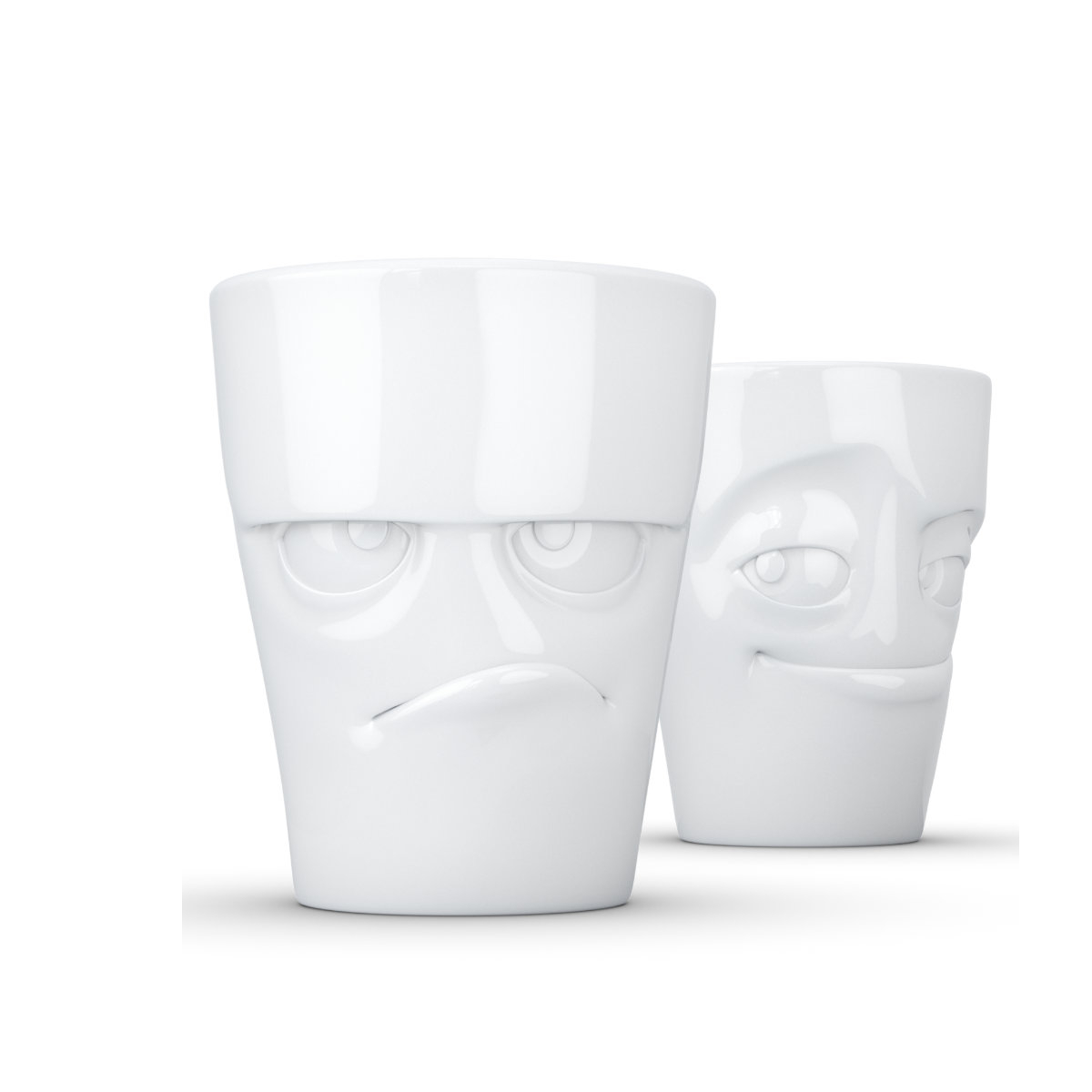 TV Tassen Becher ohne Henkel Set 2-tlg. - grummelig & verschmitzt 0,35 L