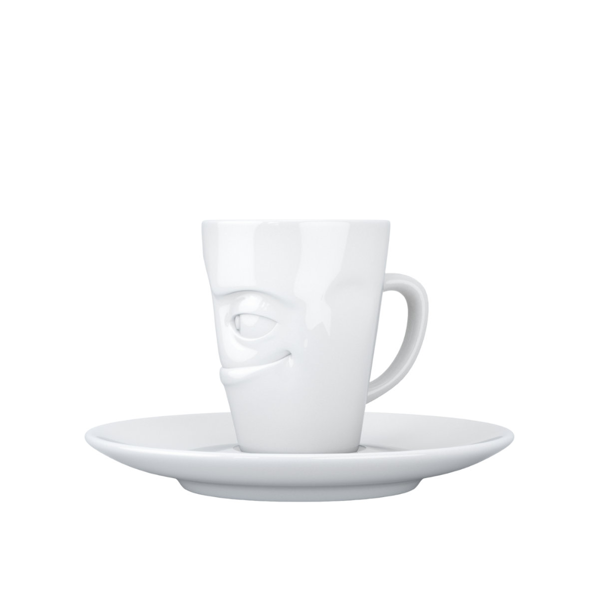 TV Tassen Espressotasse weiß verschmitzt 0,08 L