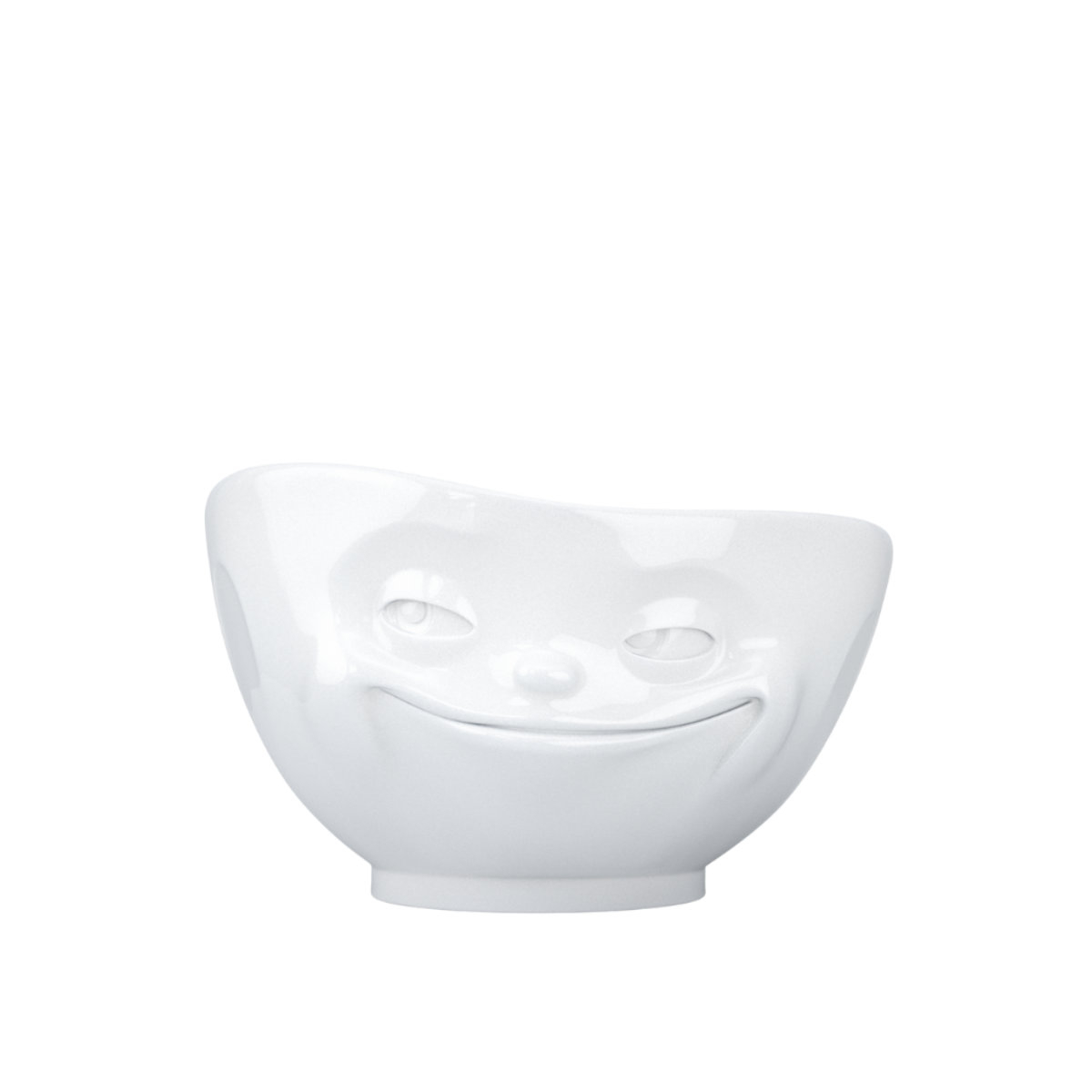 TV Tassen Schale groß weiß grinsend 1L