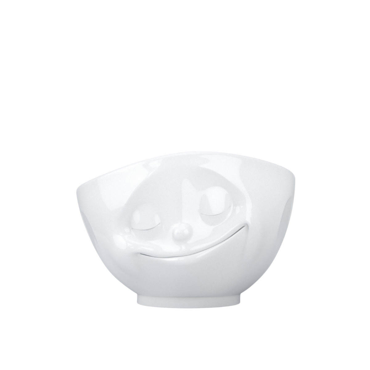 TV Tassen Schale groß weiß glücklich 1 L