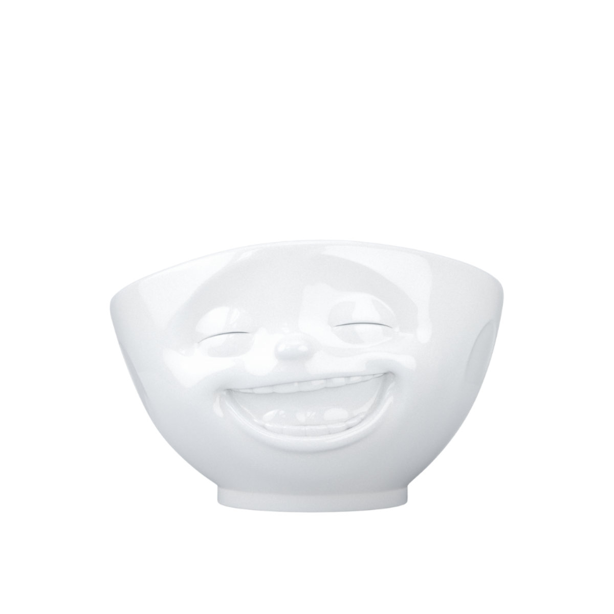 TV Tassen Schale groß weiß lachend 1 L