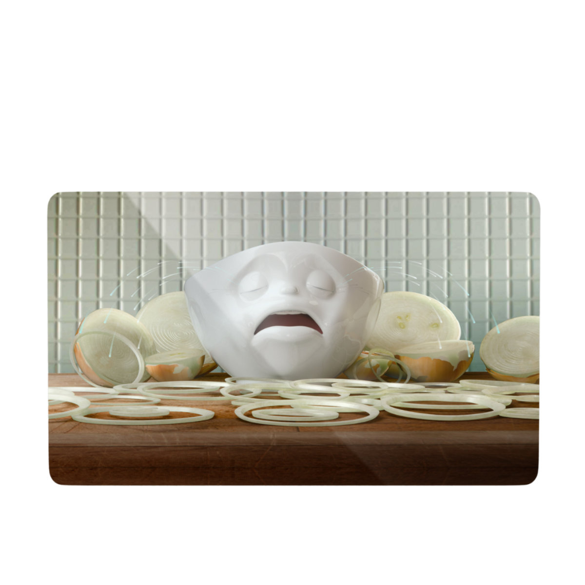 TV Tassen Frühstücksbrettchen Flenn net 23x14 cm