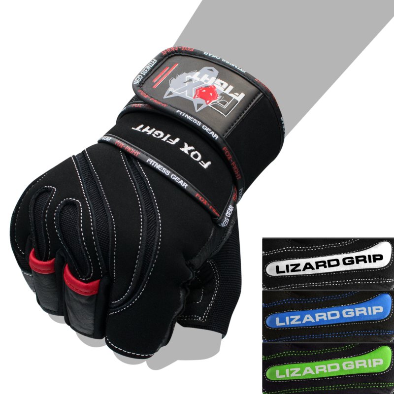 FOX-FIGHT L-GRIP Fitness- Kraftsporthandschuhe aus echtem Leder