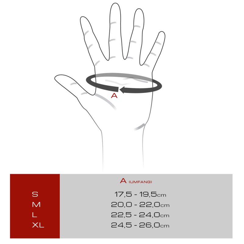 FOX-FIGHT L-GRIP Fitness- Kraftsporthandschuhe aus echtem Leder XL - schwarz