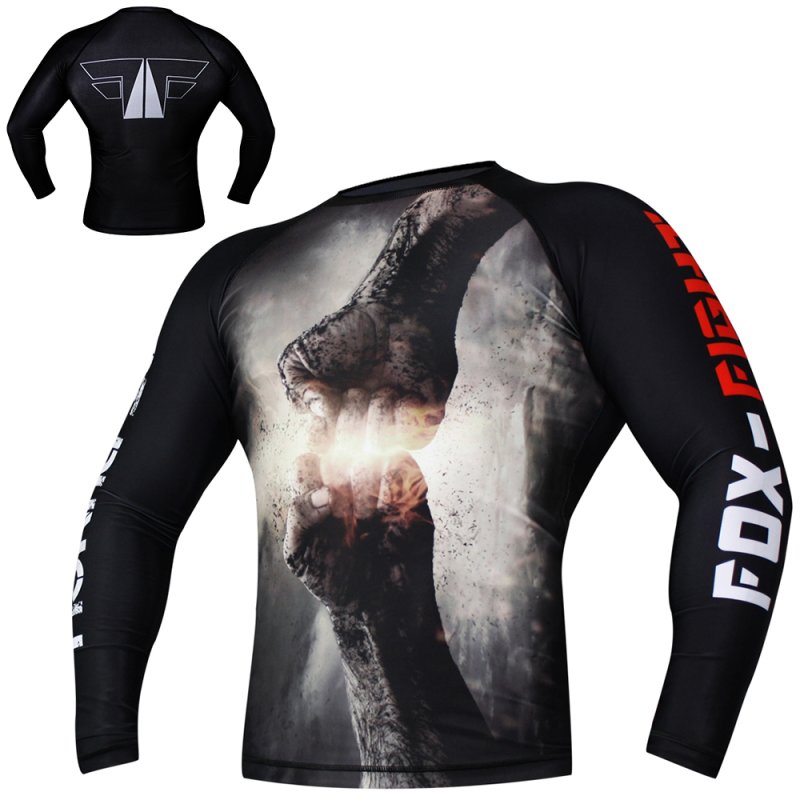 FIST PUNCH MMA Rashguard M schwarz