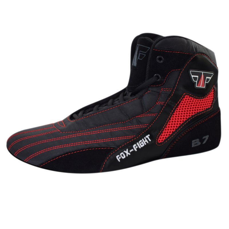 FOX-FIGHT B7 Sambo Schuhe aus echtem Leder 41 schwarz/rot