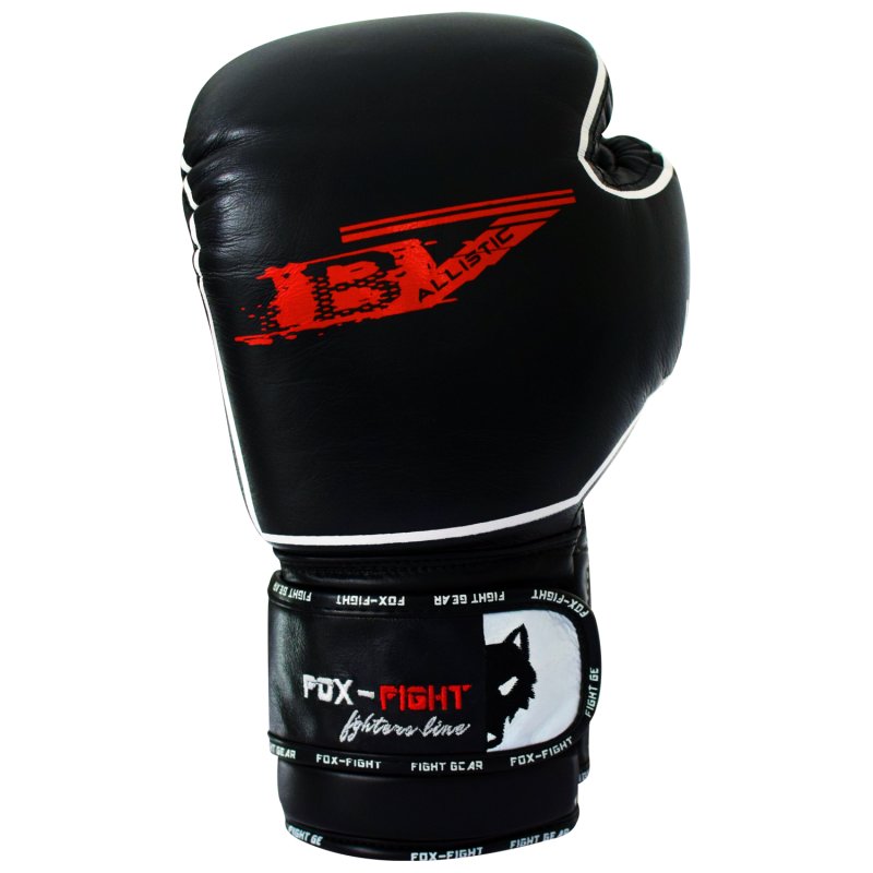 FOX-FIGHT B7 Boxhandschuhe aus echtem Leder 12 OZ schwarz