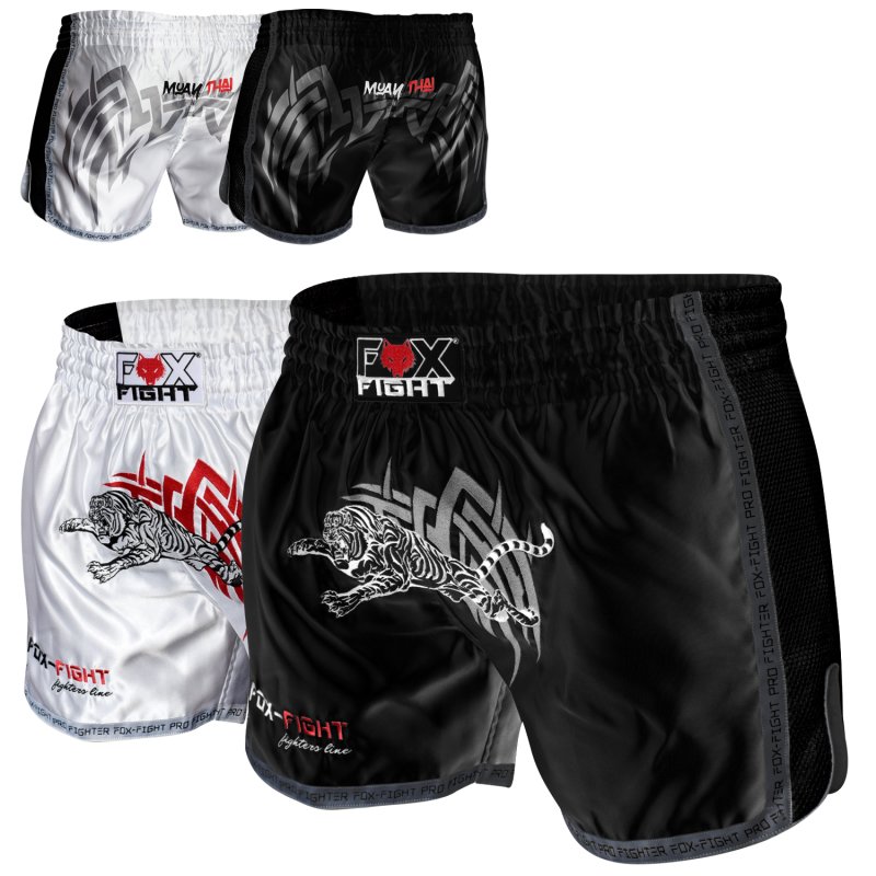 FOX-FIGHT TIGER Thai Shorts aus Satin