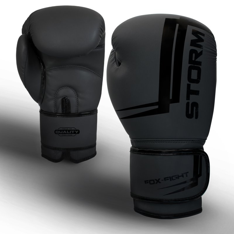FOX-FIGHT STORM BLACK Boxhandschuhe 14 OZ schwarz