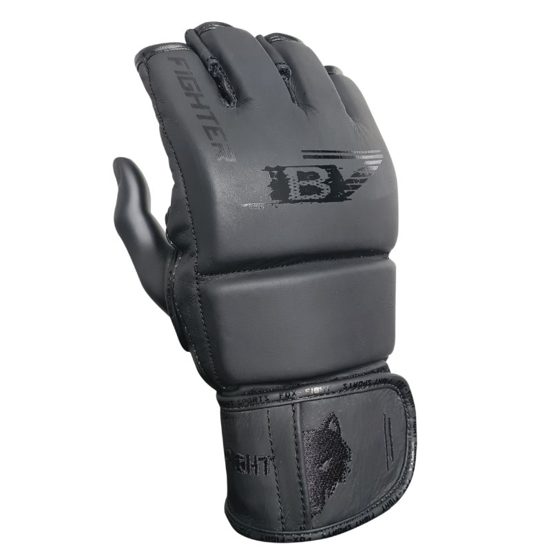 FOX-FIGHT B7 MMA Handschuhe aus echtem Leder L schwarz