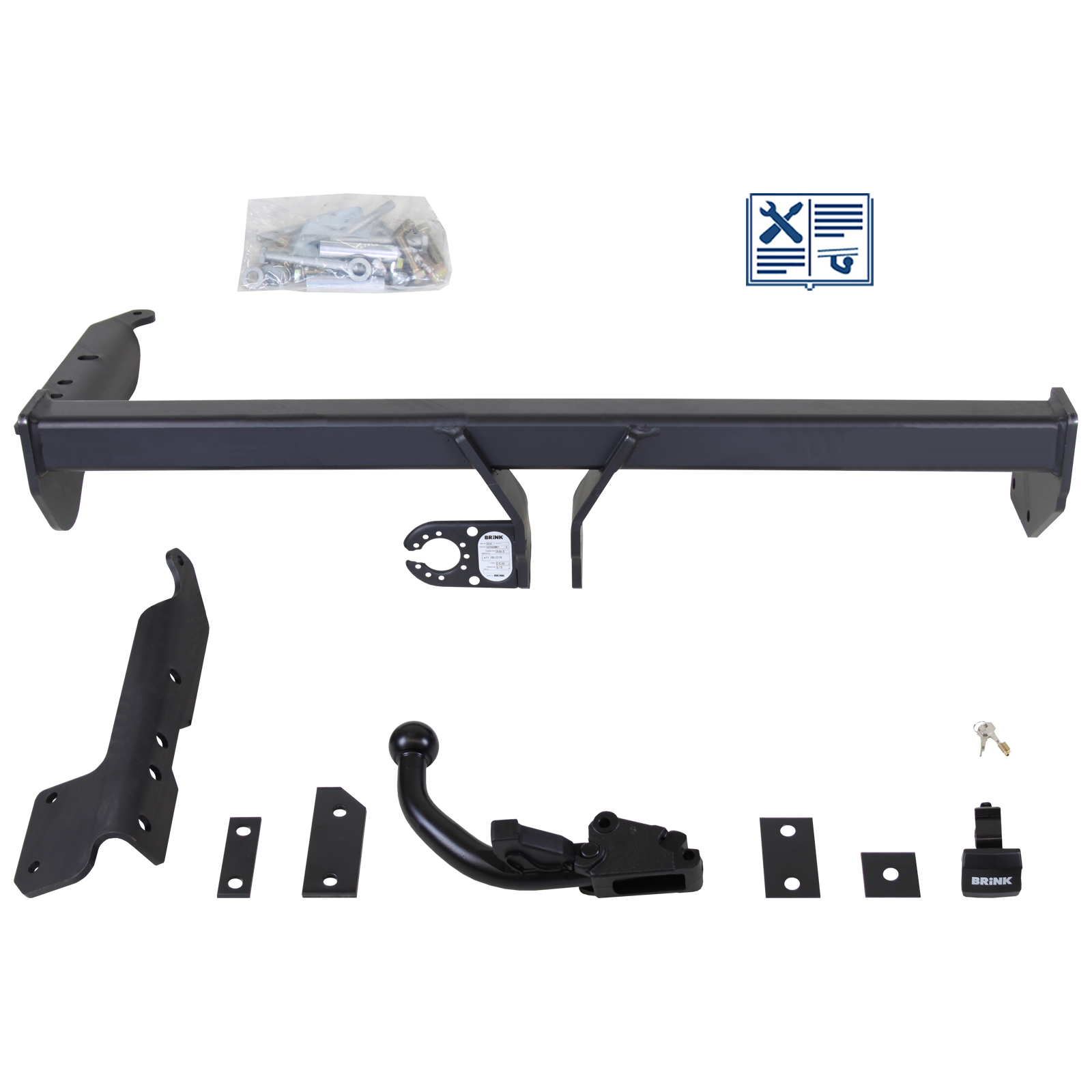 Brink Anhängerkupplung abnehmbar Kugelstange von hinten gesteckt - SUBARU IMPREZA Station Wagon