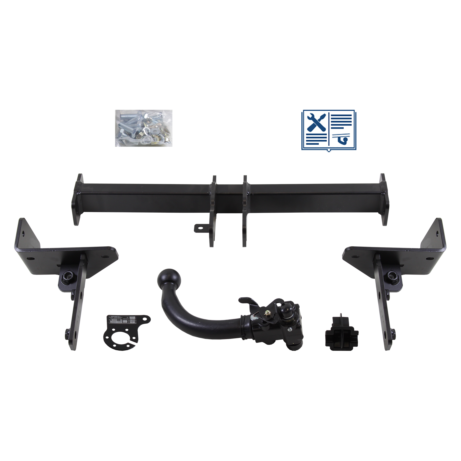 AUTO-HAK Anhängerkupplung abnehmbar Kugelstange von hinten gesteckt - FIAT 500X