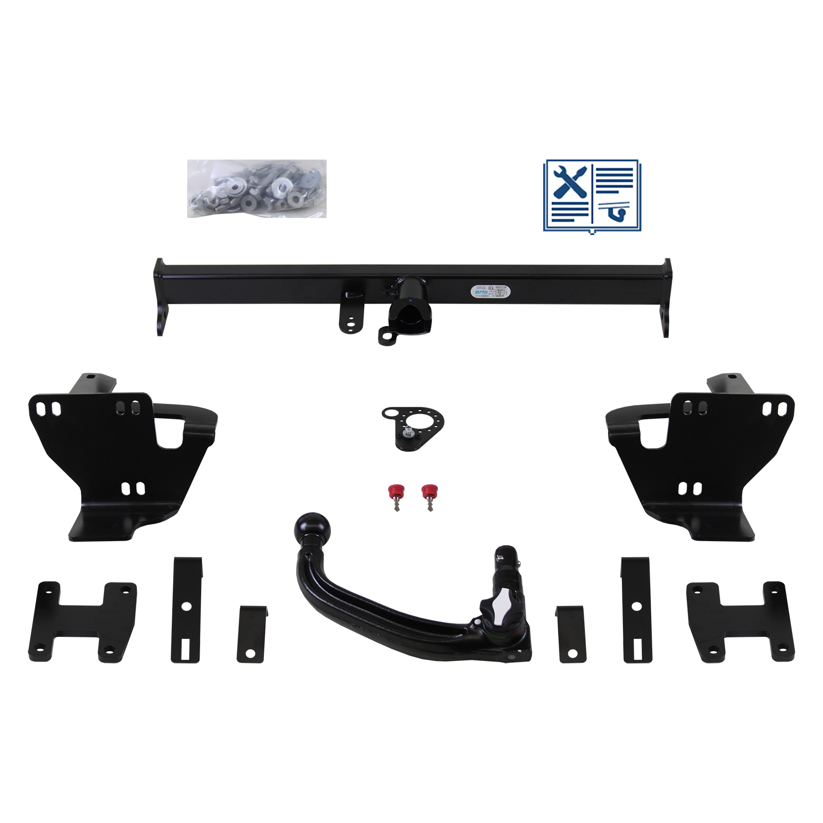 Oris Anhängerkupplung abnehmbar inkl. TowTec E-Satz 13polig spezifisch - CITROËN GRAND C4 SPACETOURER