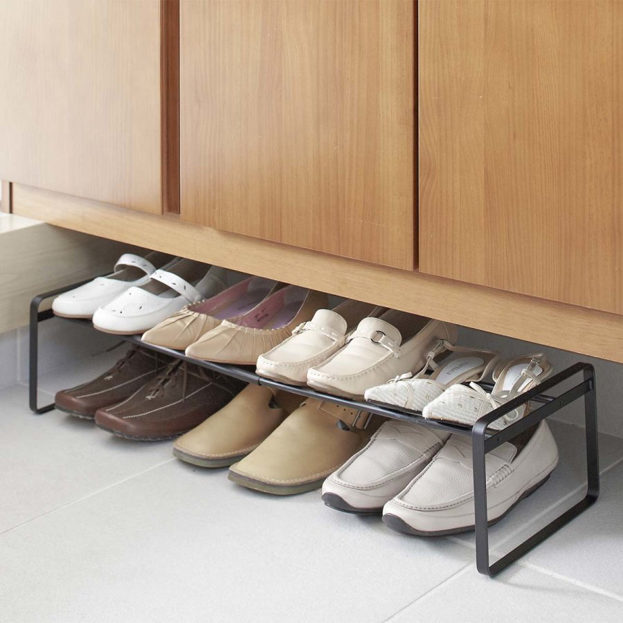 Yamazaki Home Schuhregal für 3-5 Paar Schuhe (ausziehbar) schwarz - Raumzutaten.de | Online Shop