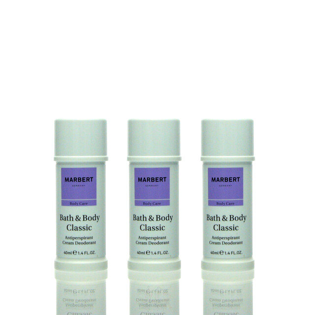 3x Marbert Bath & Body Classic Deodorant Deo Cream 40 ml = 120 ml