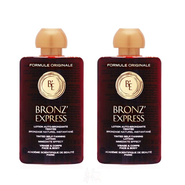 2x Academie Bronz Express Lotion Auto-Bronzante Teintee Selbstbr?unungslotion 100 ml = 200 ml