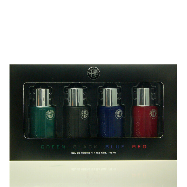 Alfa Romeo Eau de Toilette Set - Black 15 ml + Blue 15 ml + Green 15 ml + Red 15 ml