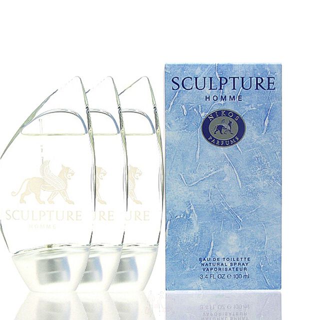 3x Nikos Sculpture Homme Eau de Toilette 100 ml = 300 ml