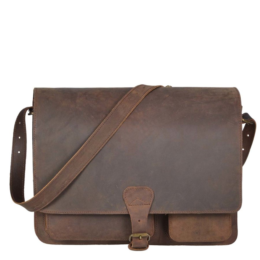 Ruitertassen Umhängetasche Leder ranger braun 2 Fächer 732537