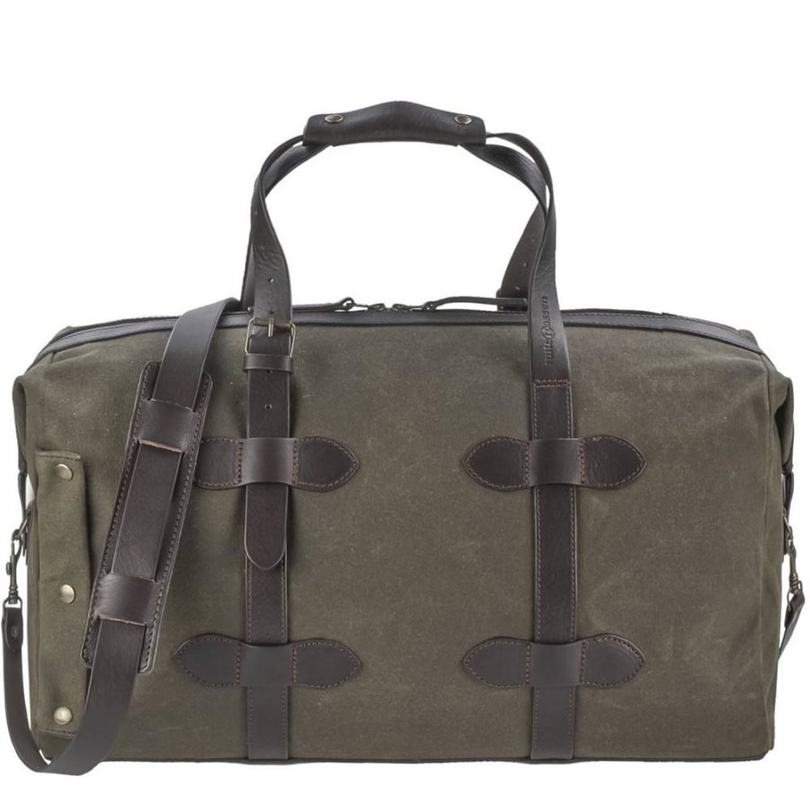 Reisetasche Overland aus robustem Canvas mit Lederparts 50x27cm