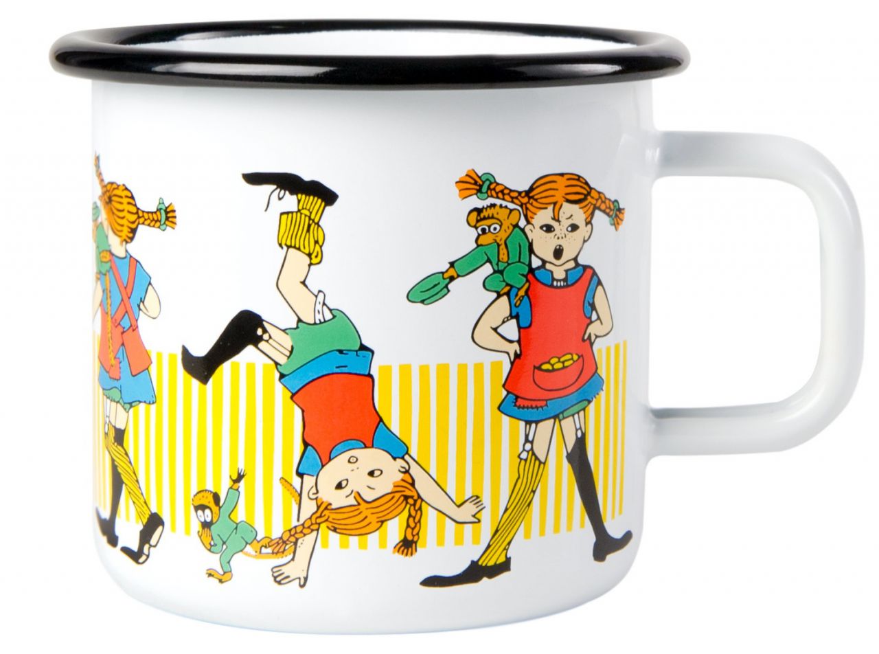 Muurla Pippi Langstrumpf Pippi Tasse / Becher Emaille 0,37 l''
