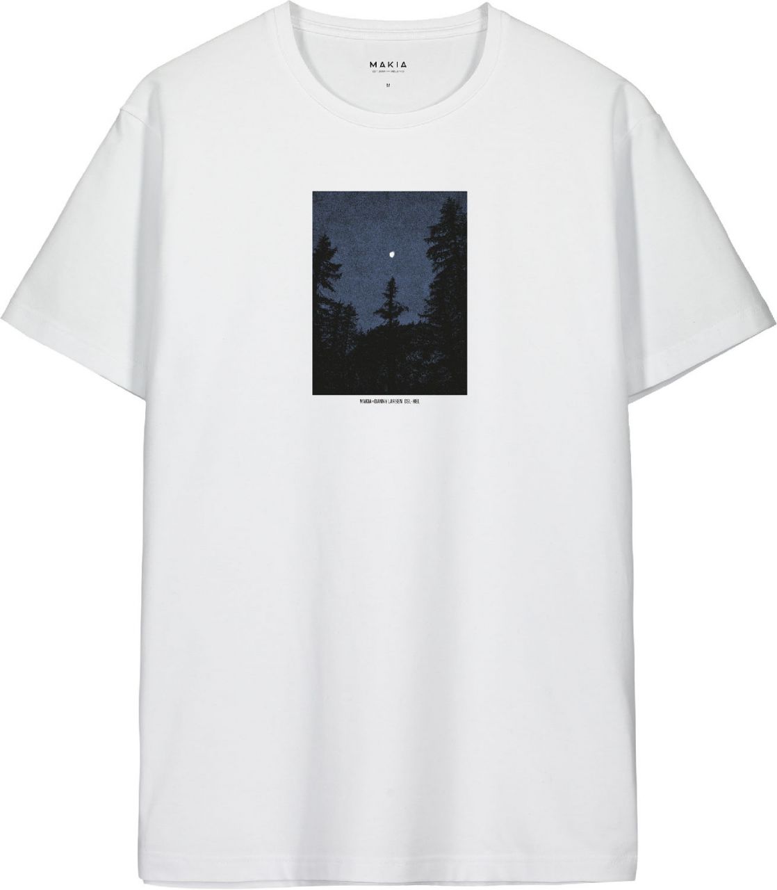 Makia Clothing Herren T-Sirt weiß mit Print Solstice (Sonnenwende)''