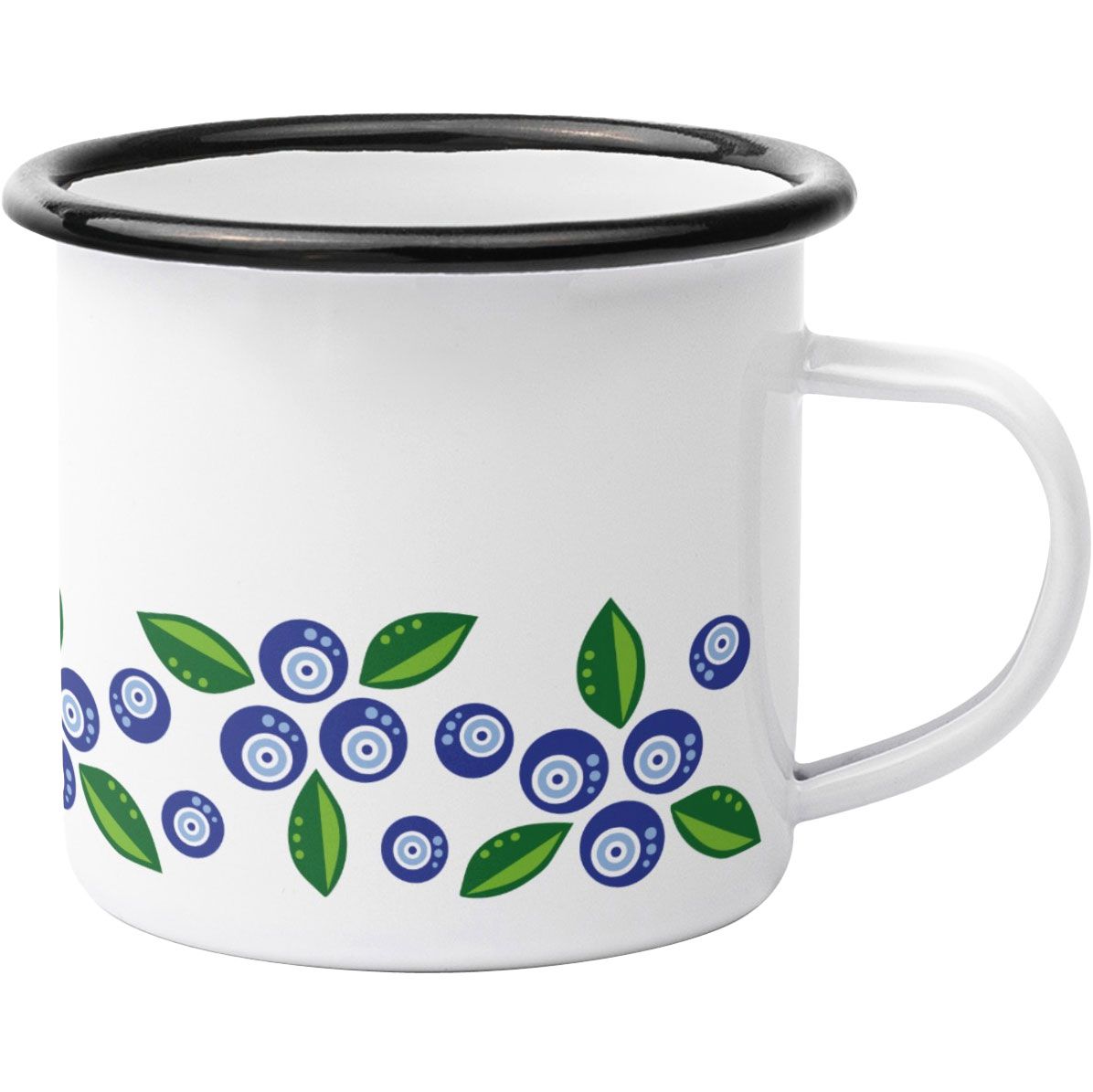 Anneko Design Tasse / Becher Emaille 0,3 l Blaubeere blau, grün,...