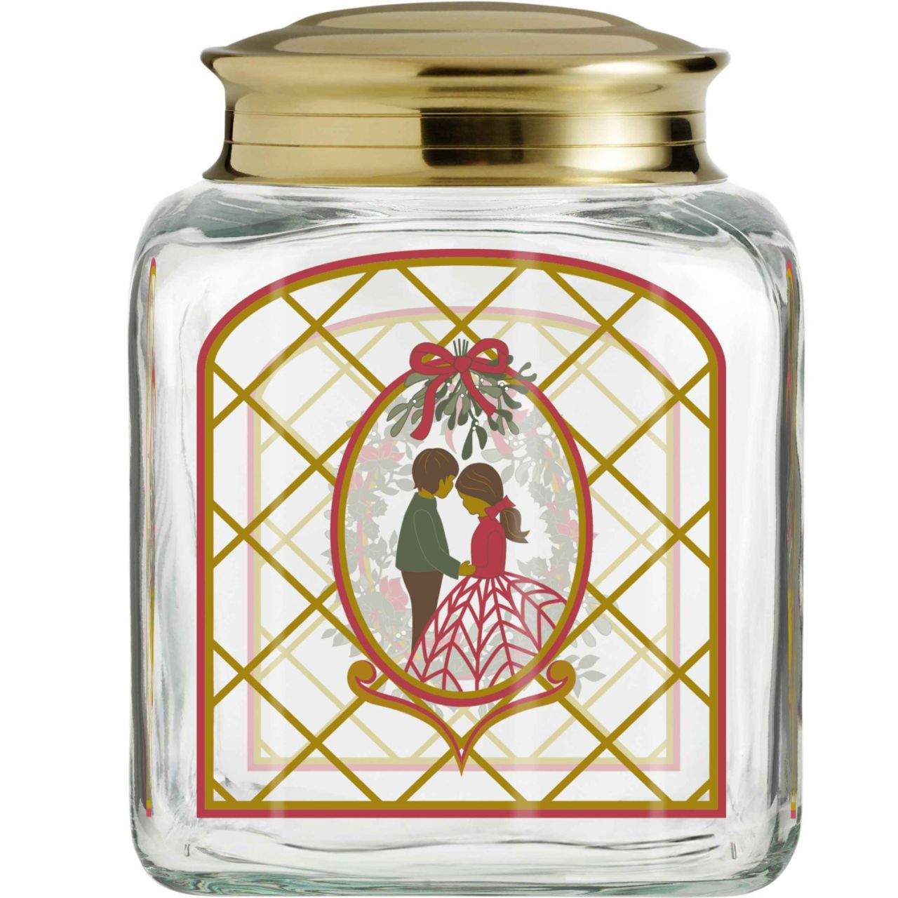 Holmegaard Weihnachten 2025 Weihnachtsgebäckdose Höhe 16 cm 12x12 cm''